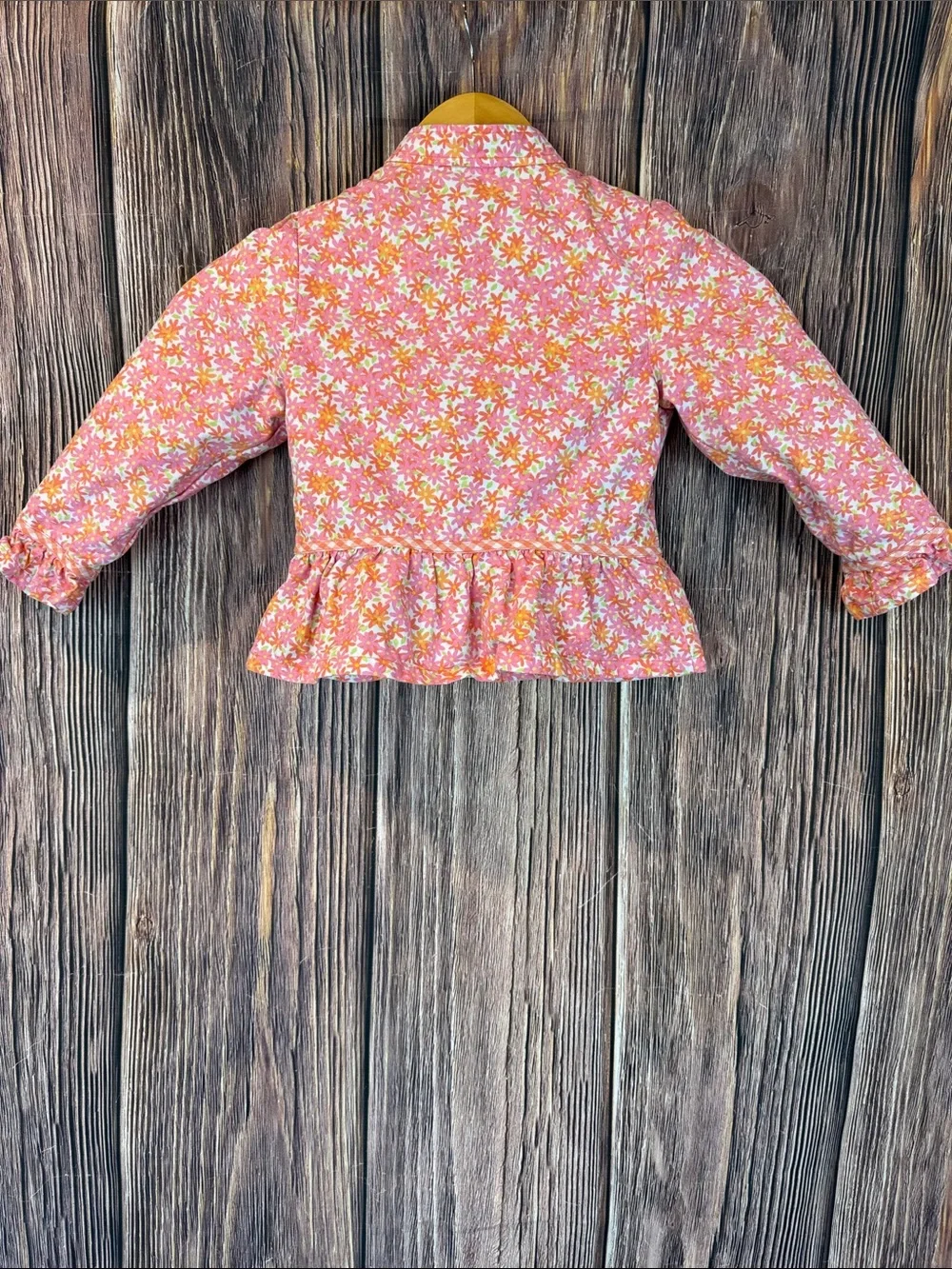 Gymboree Freshly Picked Floral Jacket Ruffled Hem Cuffs Bows